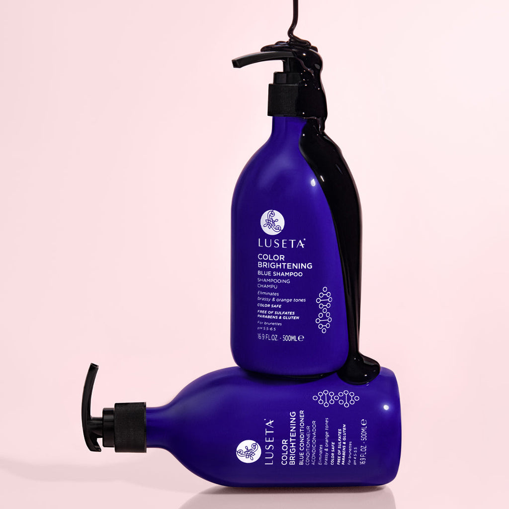 Color Brightening Blue Bundle Haircare Set Luseta Beauty 2 x 16.9oz 