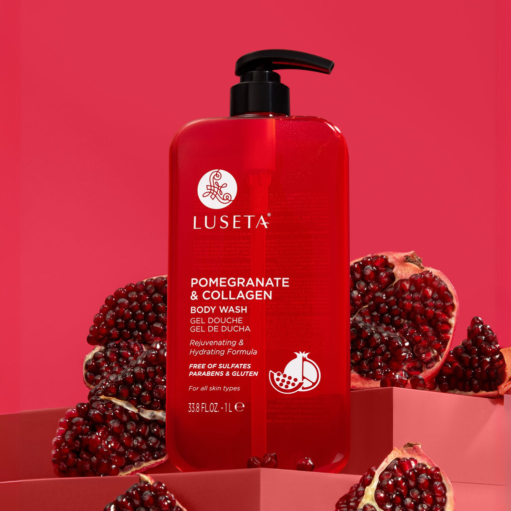 NEW Pomegranate & Collagen Body Wash - Luseta Beauty