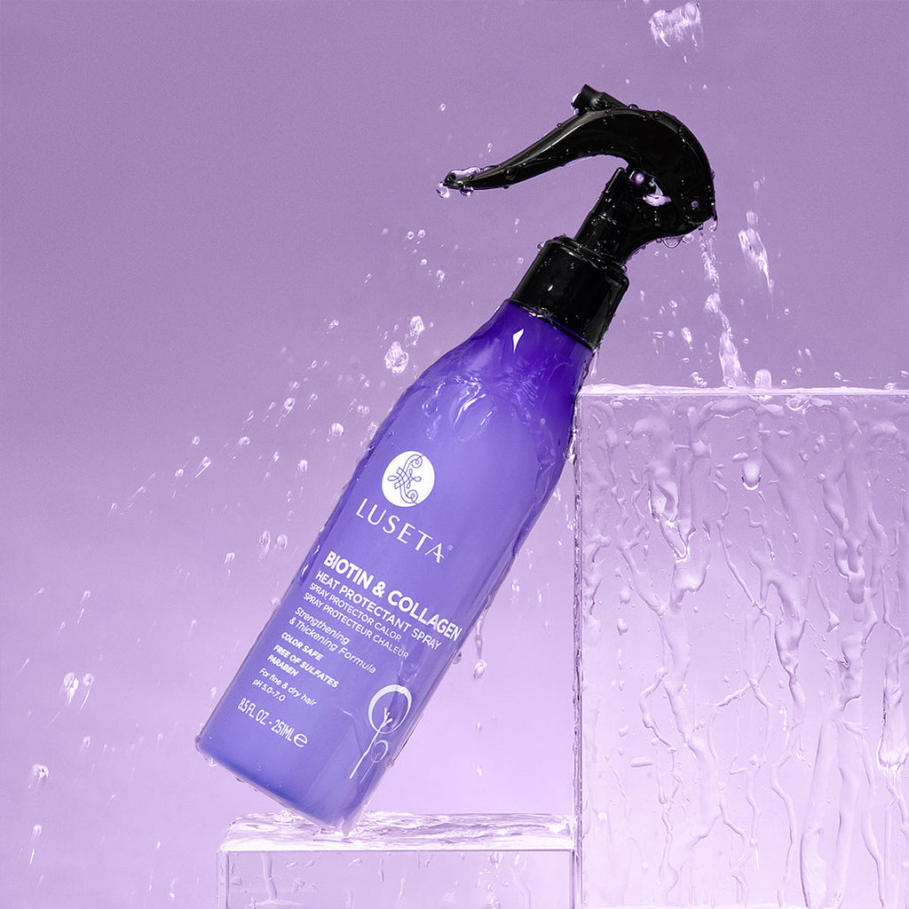 Biotin & Collagen Heat Protectant Spray Hair Treatment Luseta Beauty 