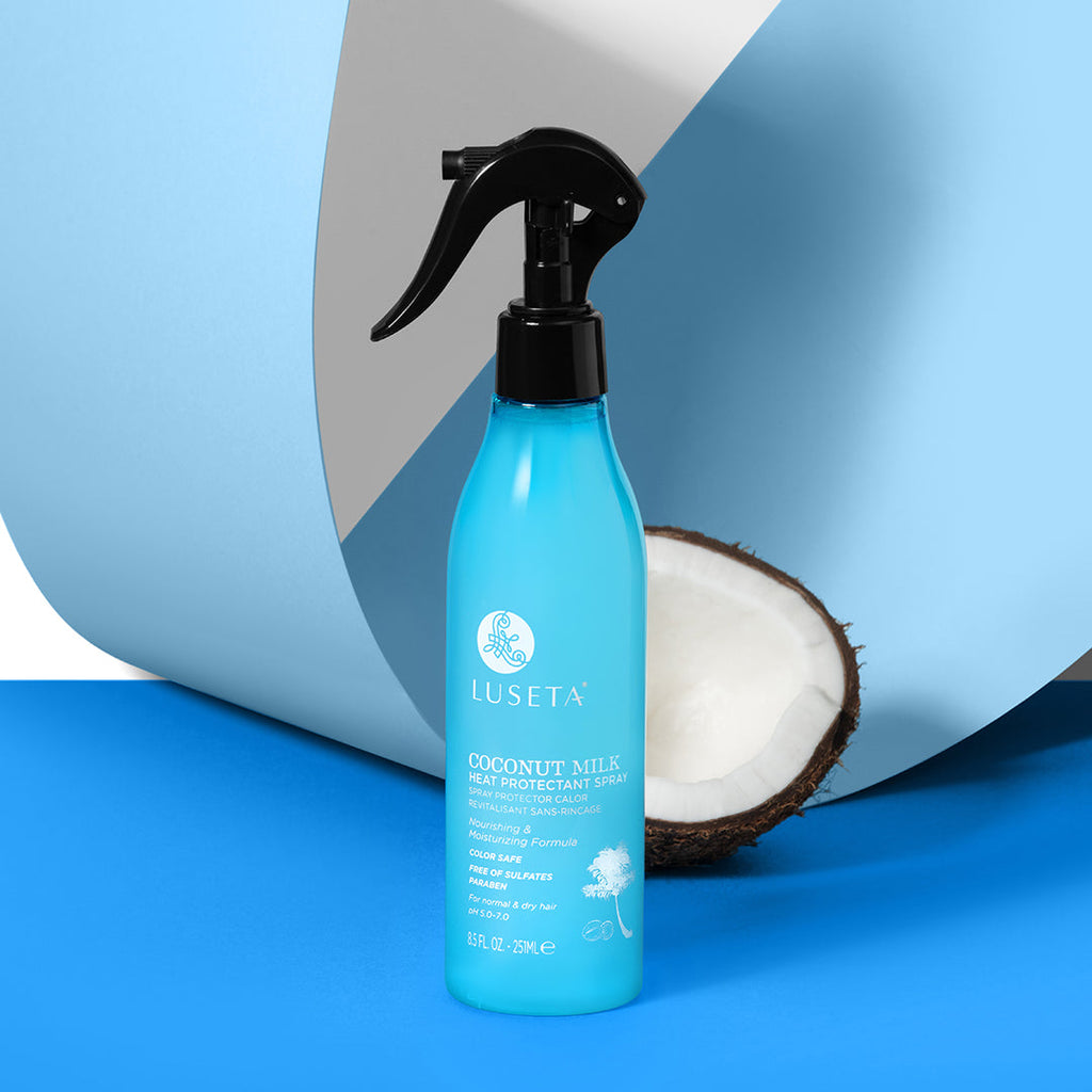 Coconut Milk Heat Protectant Spray Hair Treatment Luseta Beauty 