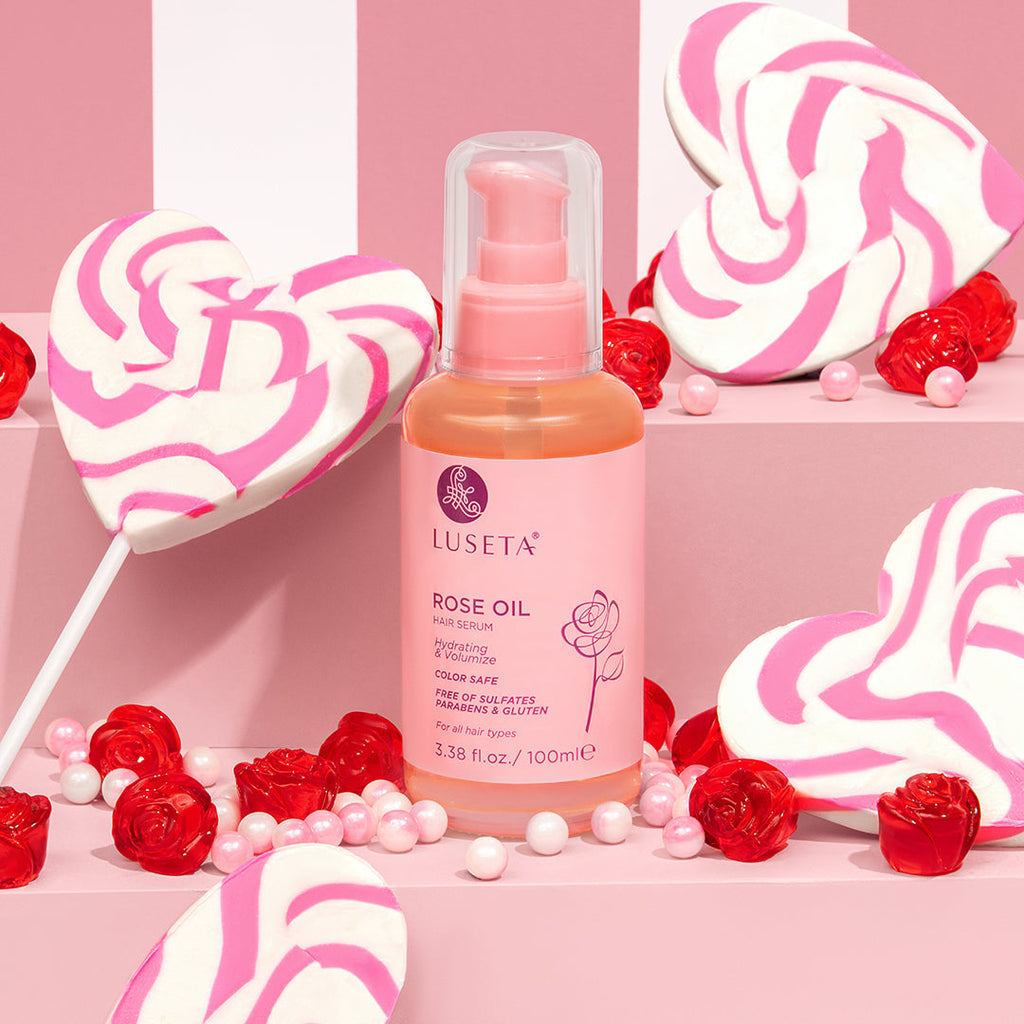 Rose Oil Hair Serum Hair Treatment Luseta Beauty 3.38oz 