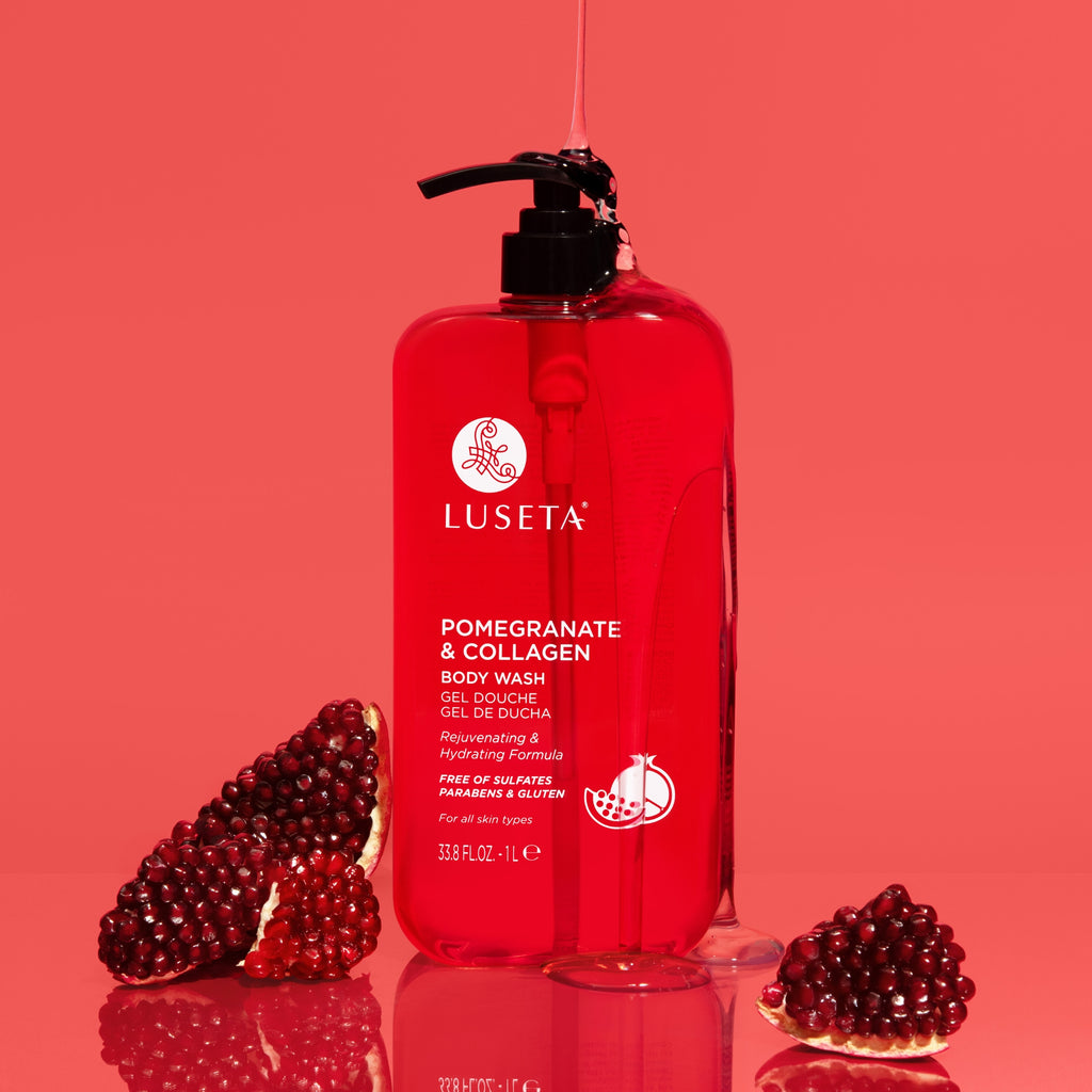 NEW Pomegranate & Collagen Body Wash - Luseta Beauty
