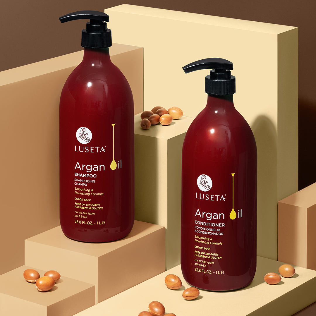 --Argan Oil Bundle Bundle Luseta Beauty 1 x 33.8oz Shampoo & Conditioner Set --