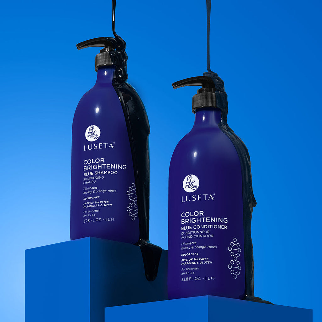 Color Brightening Blue Bundle Haircare Set Luseta Beauty 2 x 33.8oz 