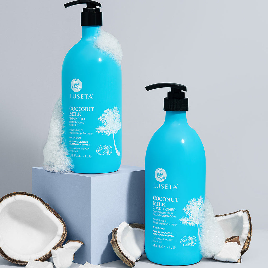 Coconut Milk Bundle Bundle Luseta Beauty 1 x 33.8oz Shampoo & Conditioner Set 