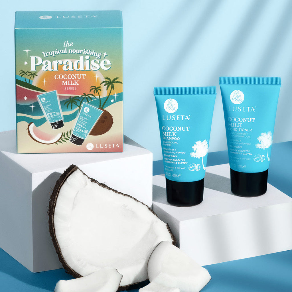 Coconut Milk Bundle Bundle Luseta Beauty 1 x 1.01oz Shampoo & Conditioner Set 