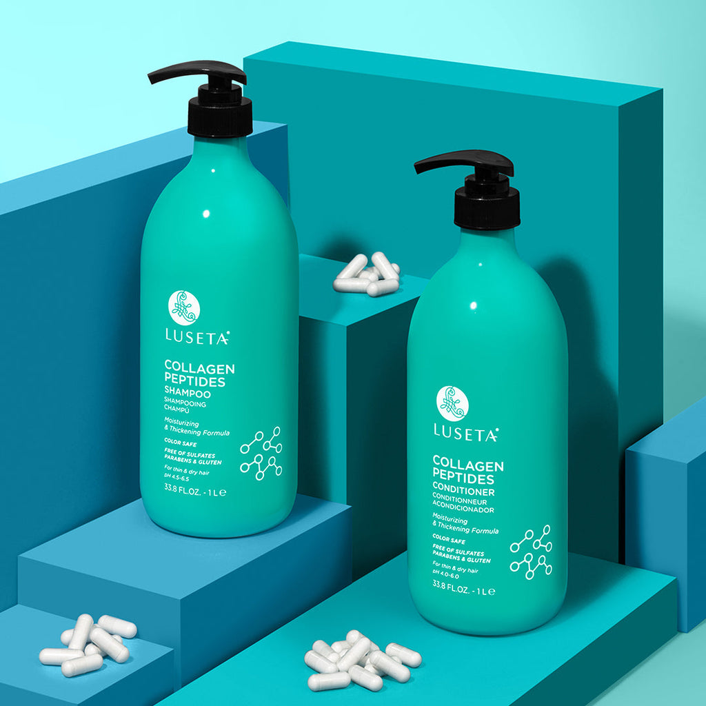 Collagen Peptides Bundle Shampoo & Conditioner Set Luseta Beauty Shampoo & Conditioner Set 2 x 33.8oz 