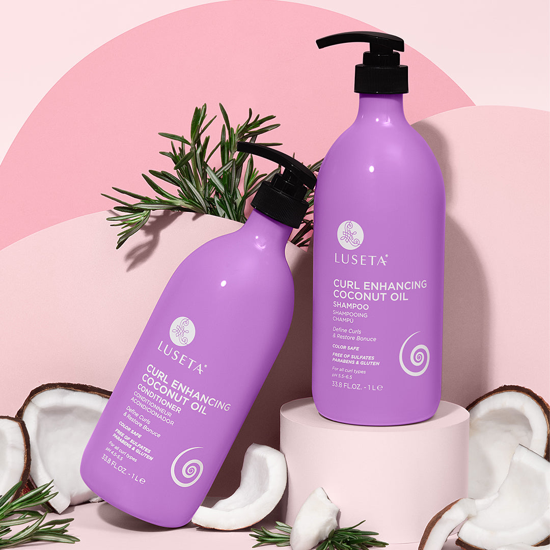 --Curl Enhancing Coconut Bundle Bundle Luseta Beauty 1 x 33.8oz Shampoo & Conditioner Set --