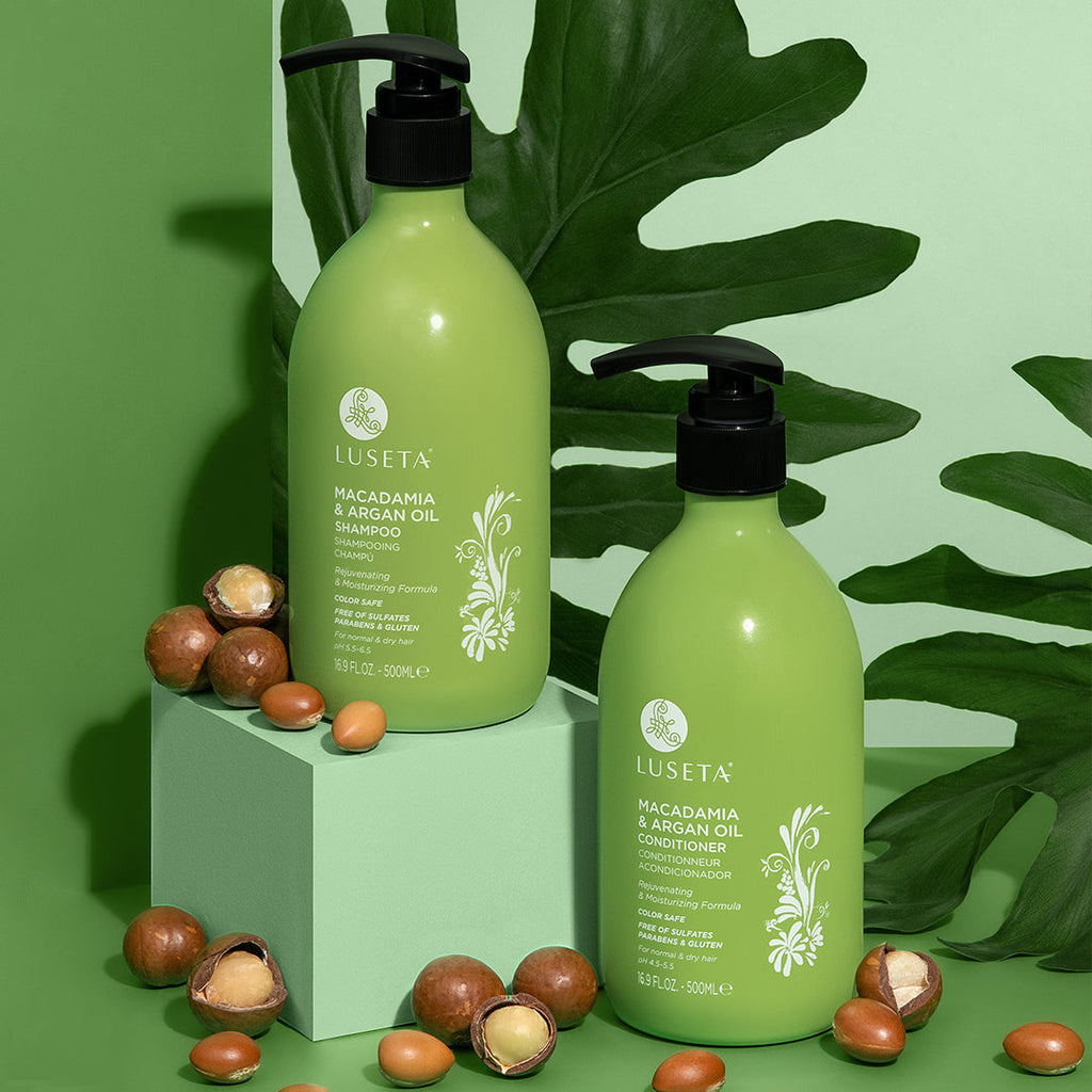 Macadamia & Argan Oil Bundle Bundle Luseta Beauty 1 x 16.9oz Shampoo & Conditioner Set 