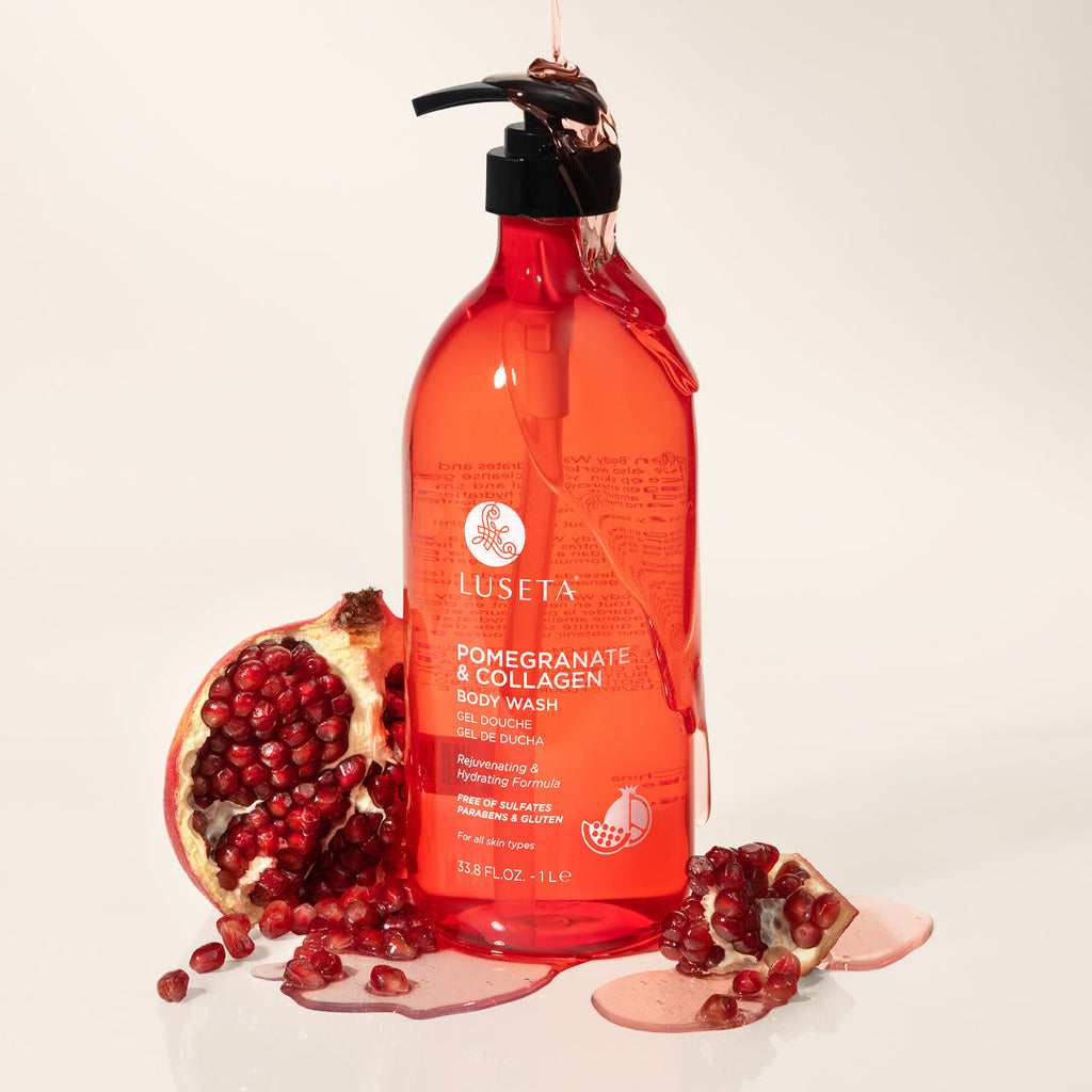 Pomegranate & Collagen Body Wash Body Wash Luseta Beauty 33.8oz 