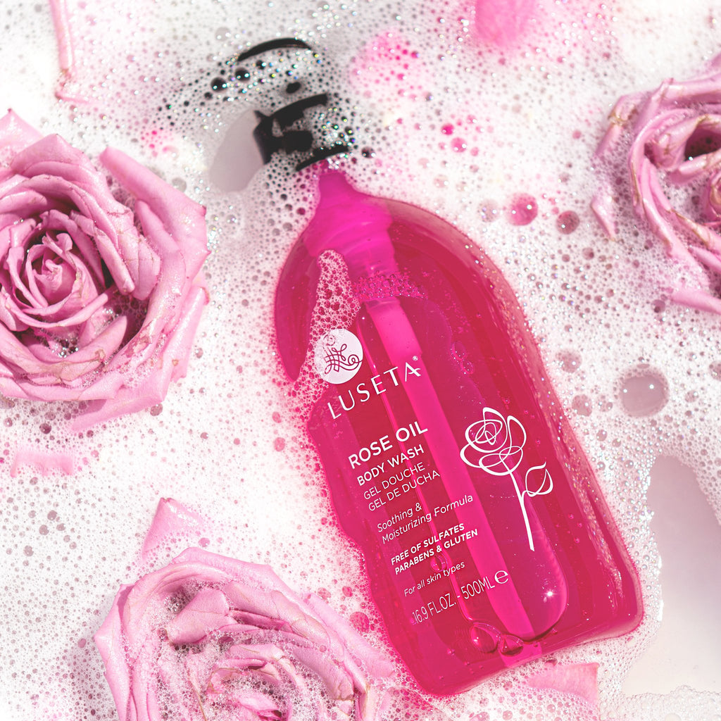 Rose Oil Body Wash - Luseta Beauty