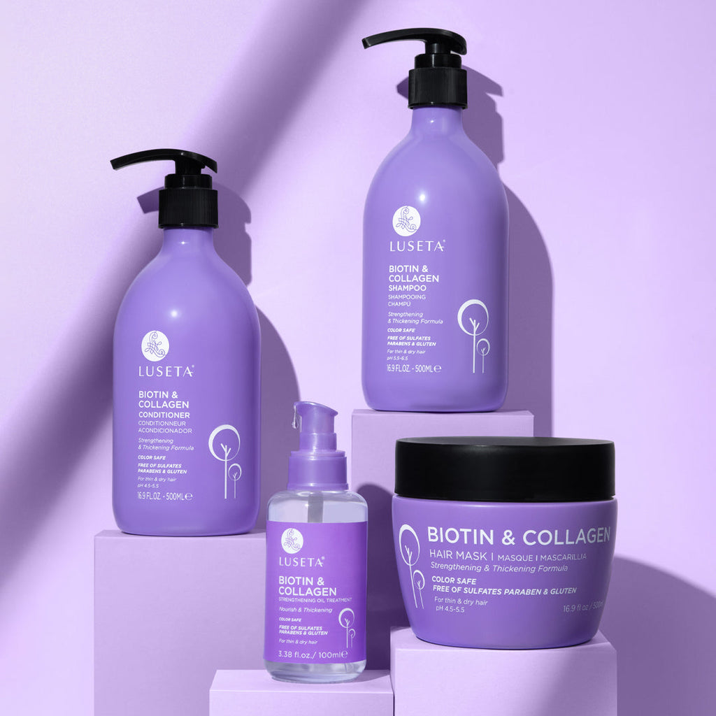 Biotin & Collagen Bundle Bundle Luseta Beauty 4pcs Hair Care Bundle 16.9oz 