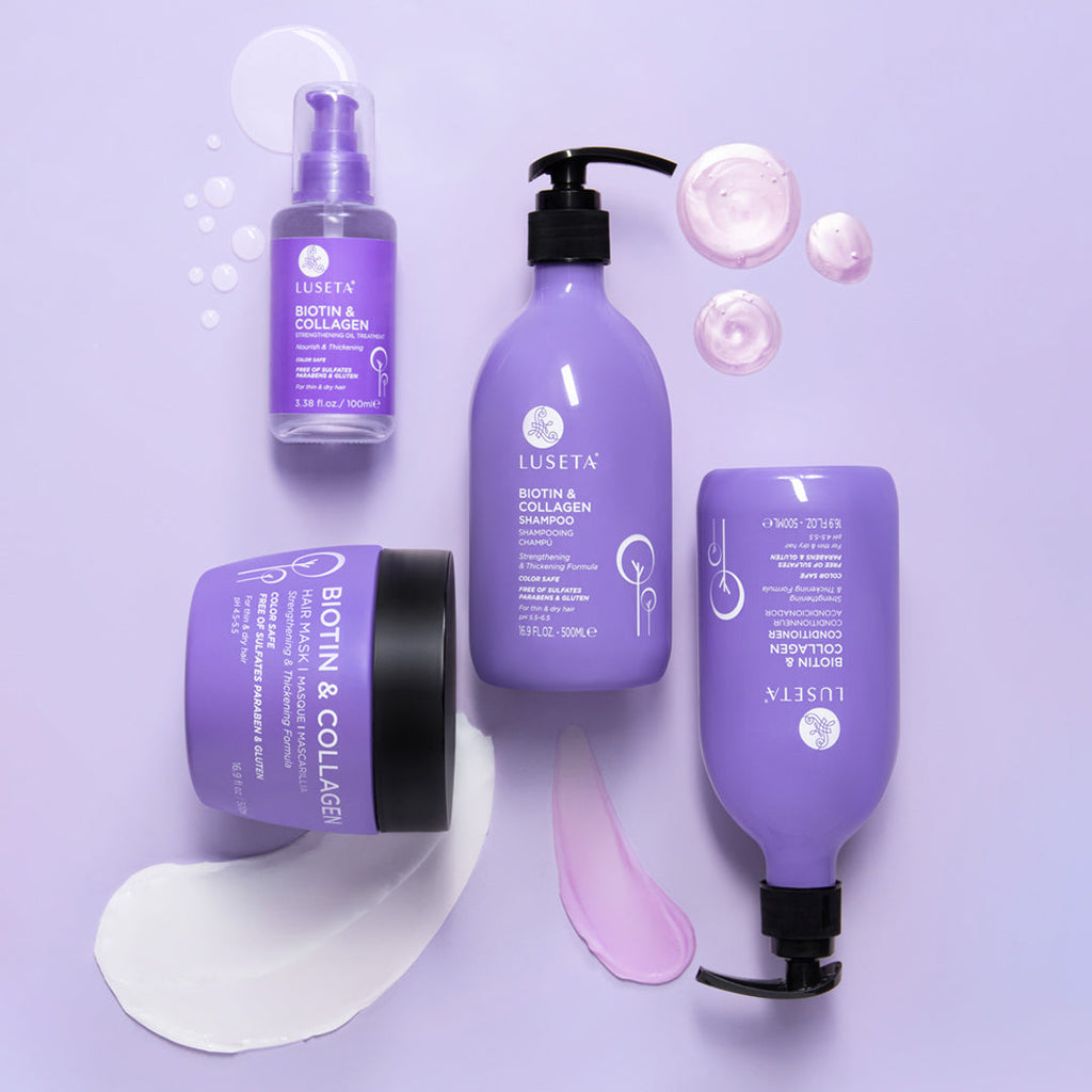 Biotin & Collagen Bundle Bundle Luseta Beauty 4pcs Hair Care Bundle 16.9oz 