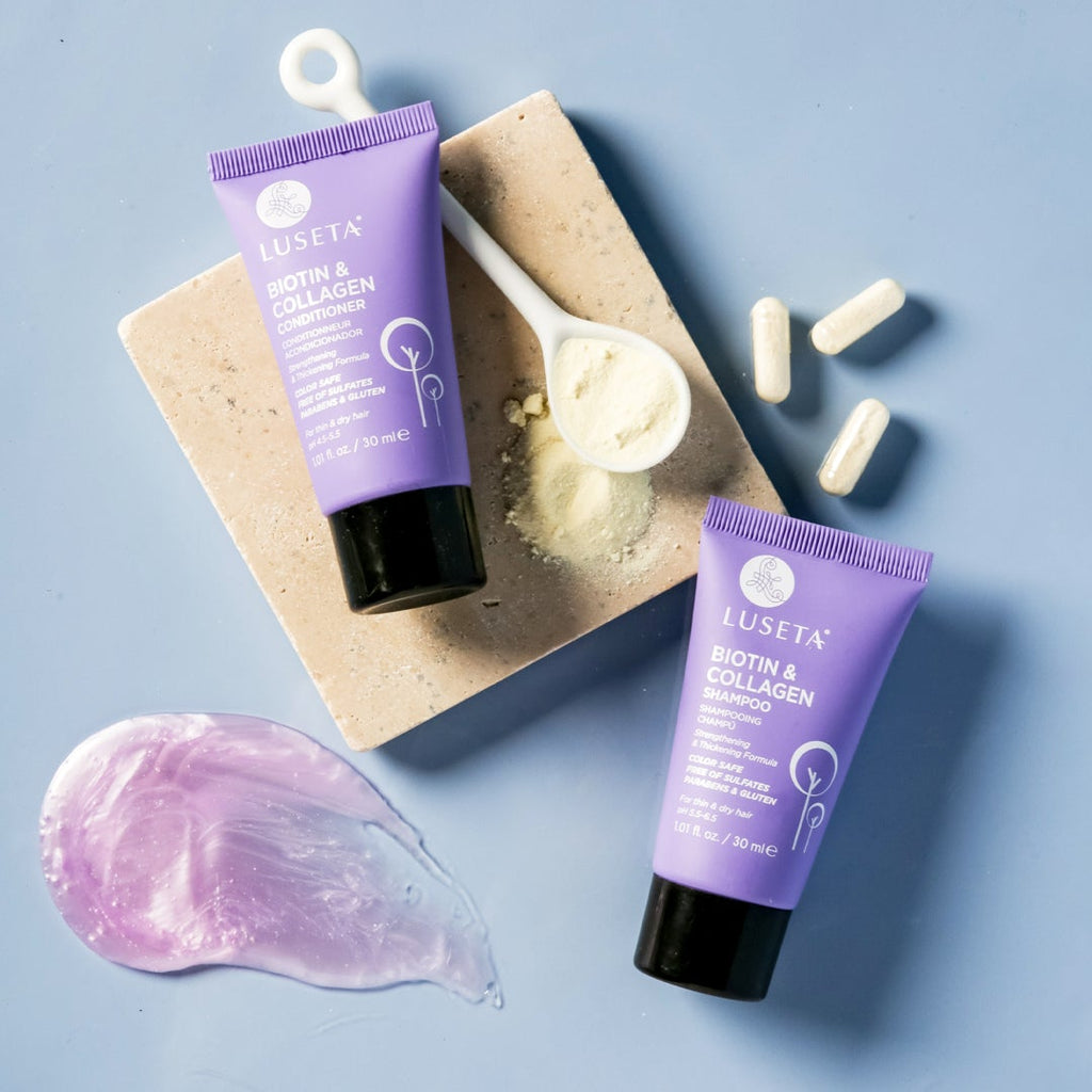 Biotin & Collagen Travel Set Duo Minis Luseta Beauty 2 x 1.01oz 