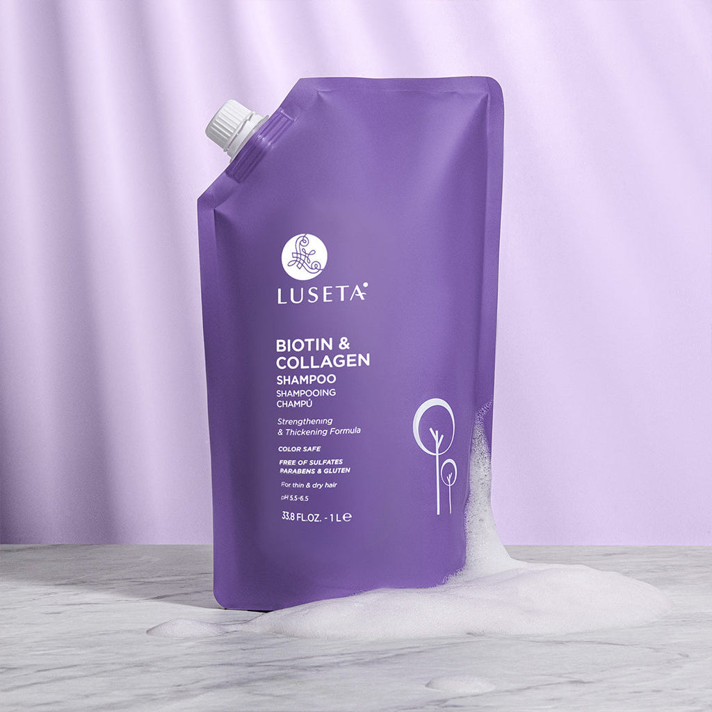 Biotin & Collagen Shampoo Pouch Shampoo Luseta Beauty 33.8oz 