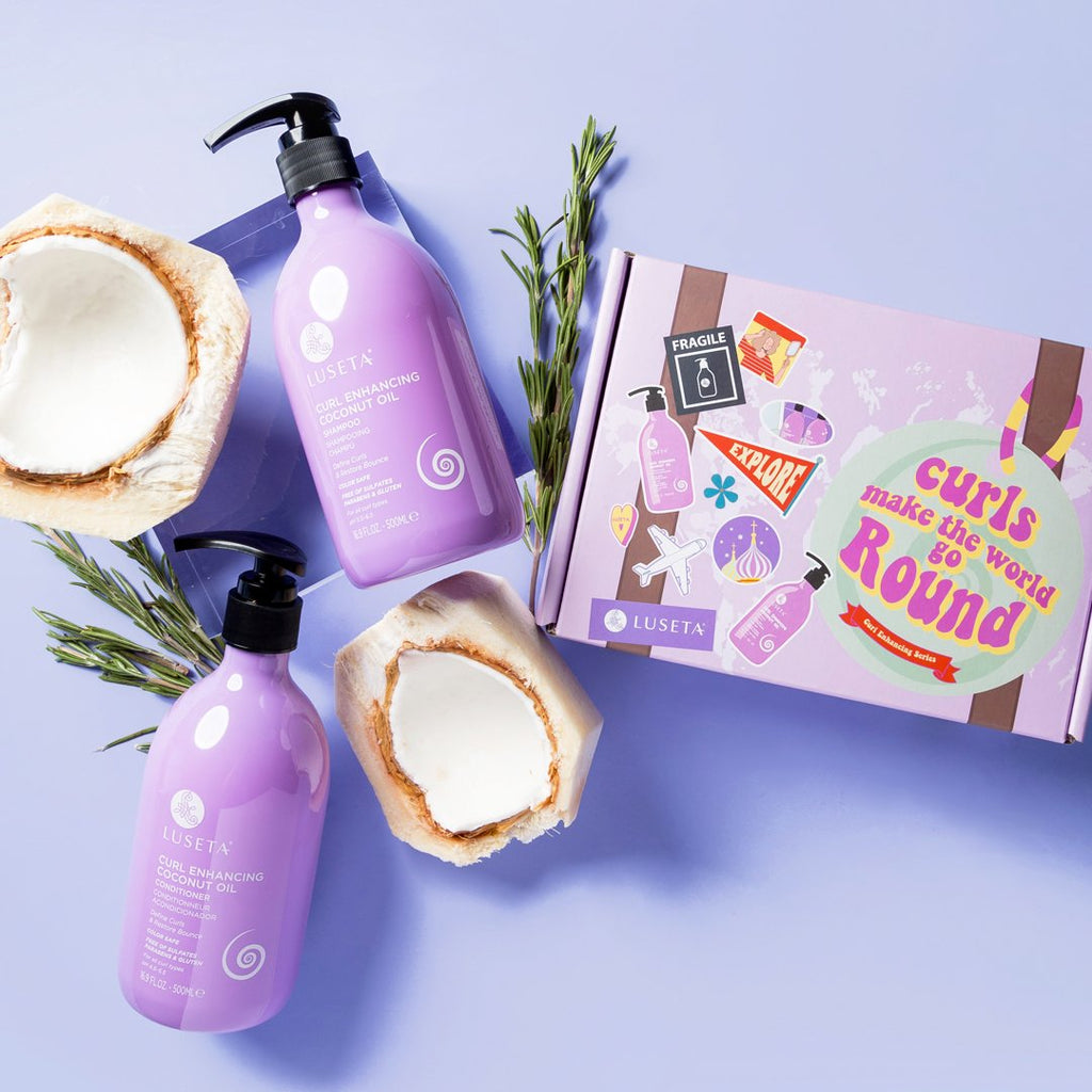 Curl Enhancing Coconut Bundle Bundle Luseta Beauty 1 x 16.9oz Shampoo & Conditioner Set 