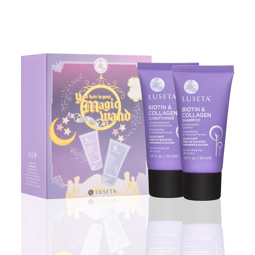 Biotin & Collagen Travel Set Duo Minis Luseta Beauty 