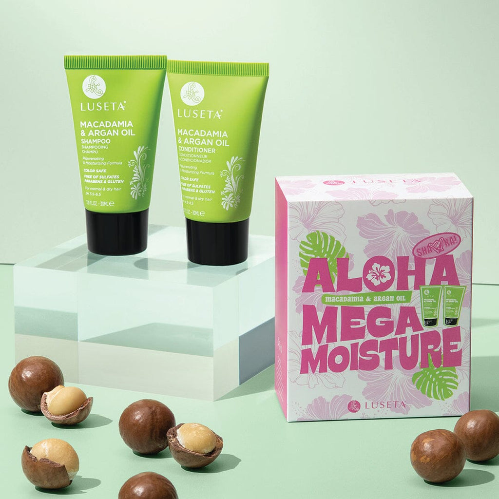 Macadamia & Argan Oil Travel Set Duo Shampoo & Conditioner Set Luseta Beauty 2 x 1.01oz 