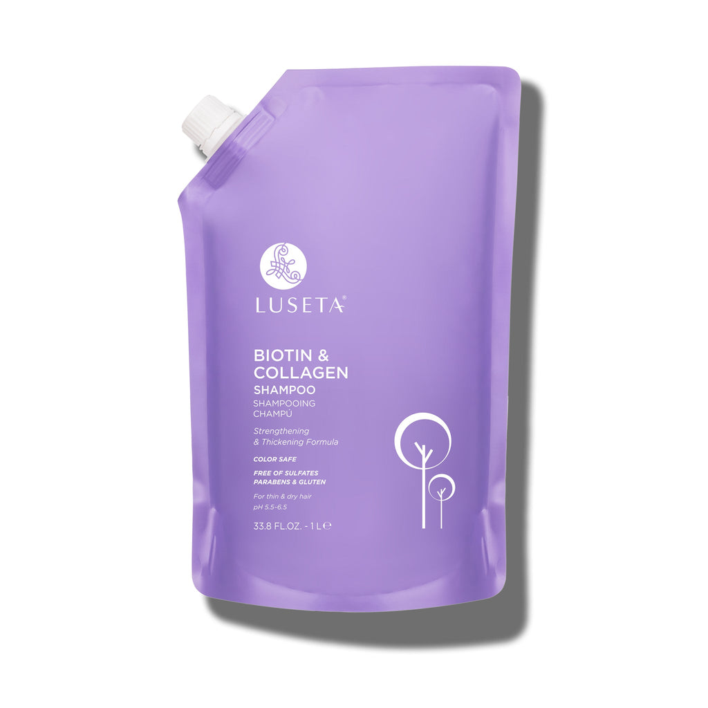 Biotin & Collagen Shampoo Pouch Shampoo Luseta Beauty 33.8oz 