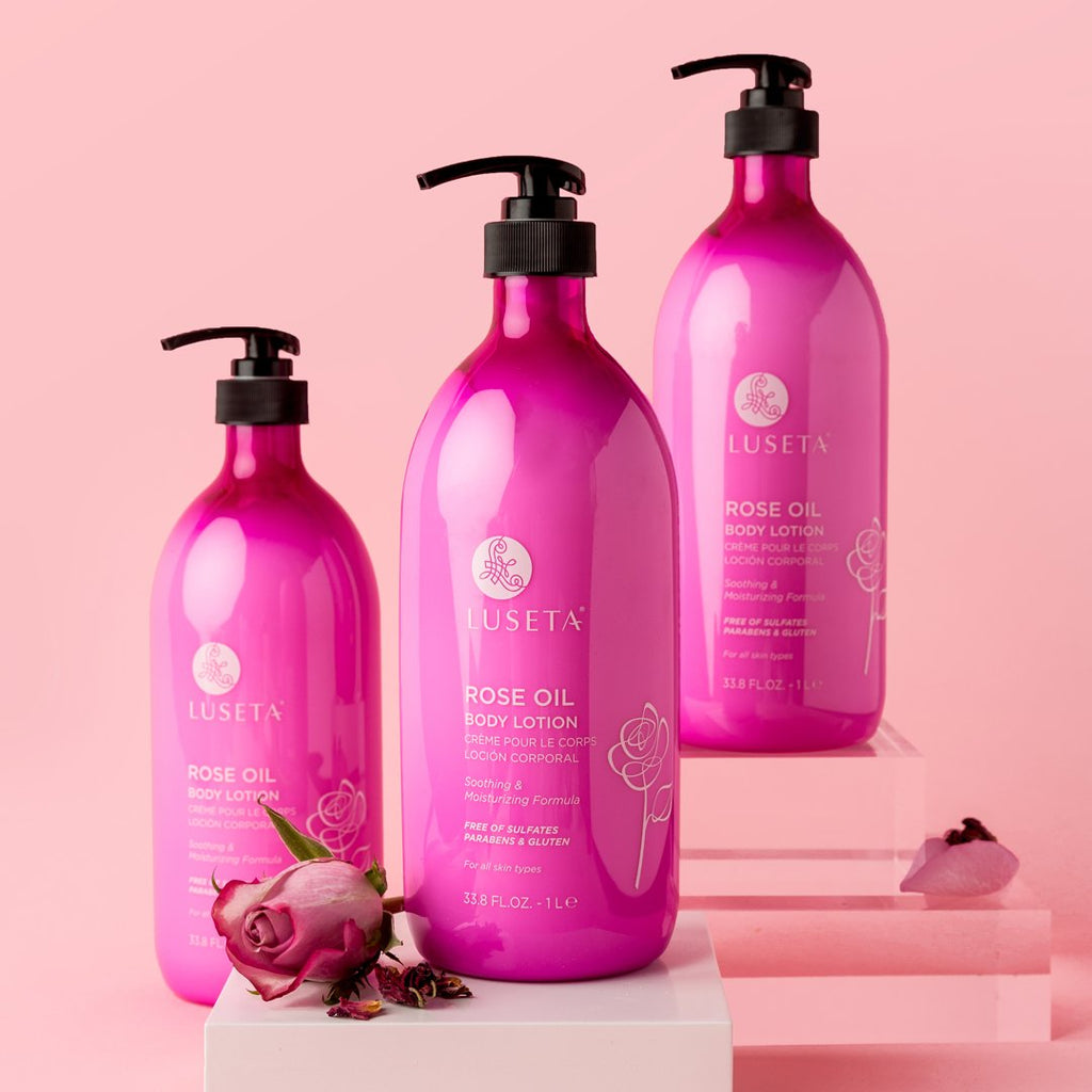 Rose Oil Body Lotion - Luseta Beauty