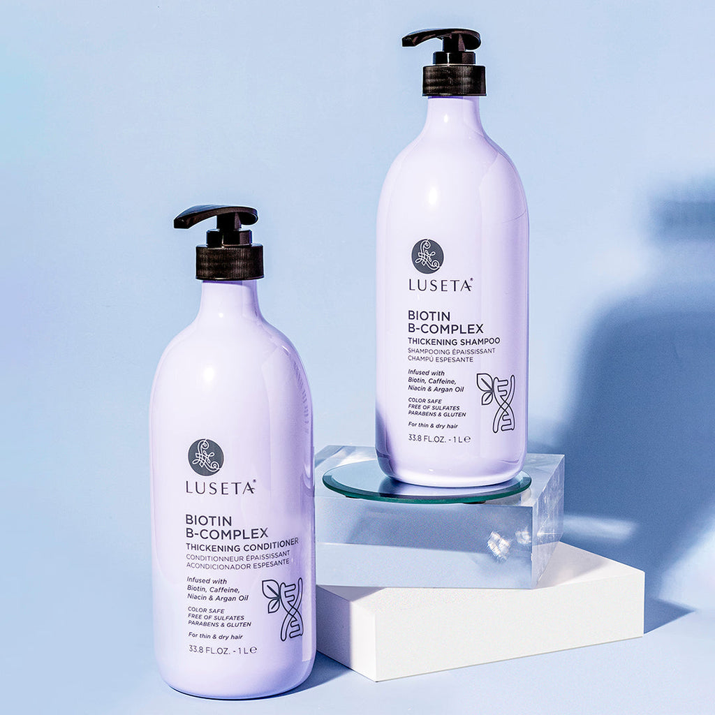 Biotin B-Complex Thickening Bundle Bundle Luseta Beauty 1 x 33.8oz Shampoo & Conditioner Set 