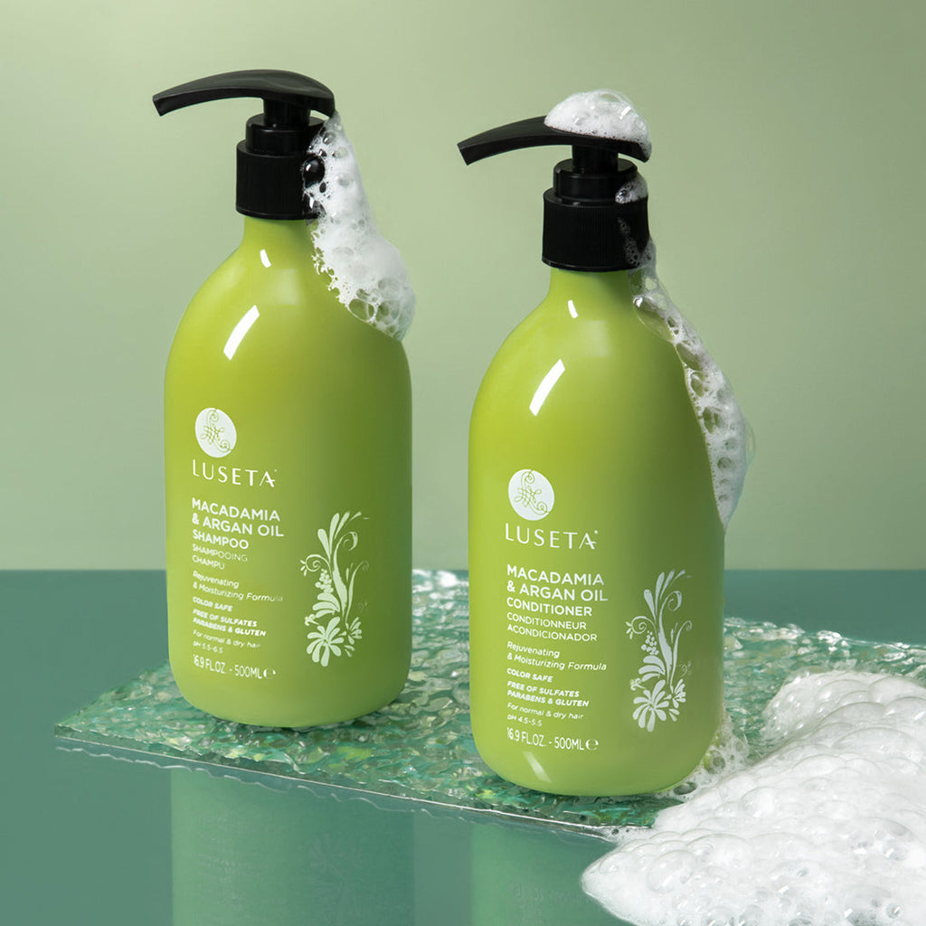 Macadamia & Argan Oil Bundle Bundle Luseta Beauty 1 x 16.9oz Shampoo & Conditioner Set 