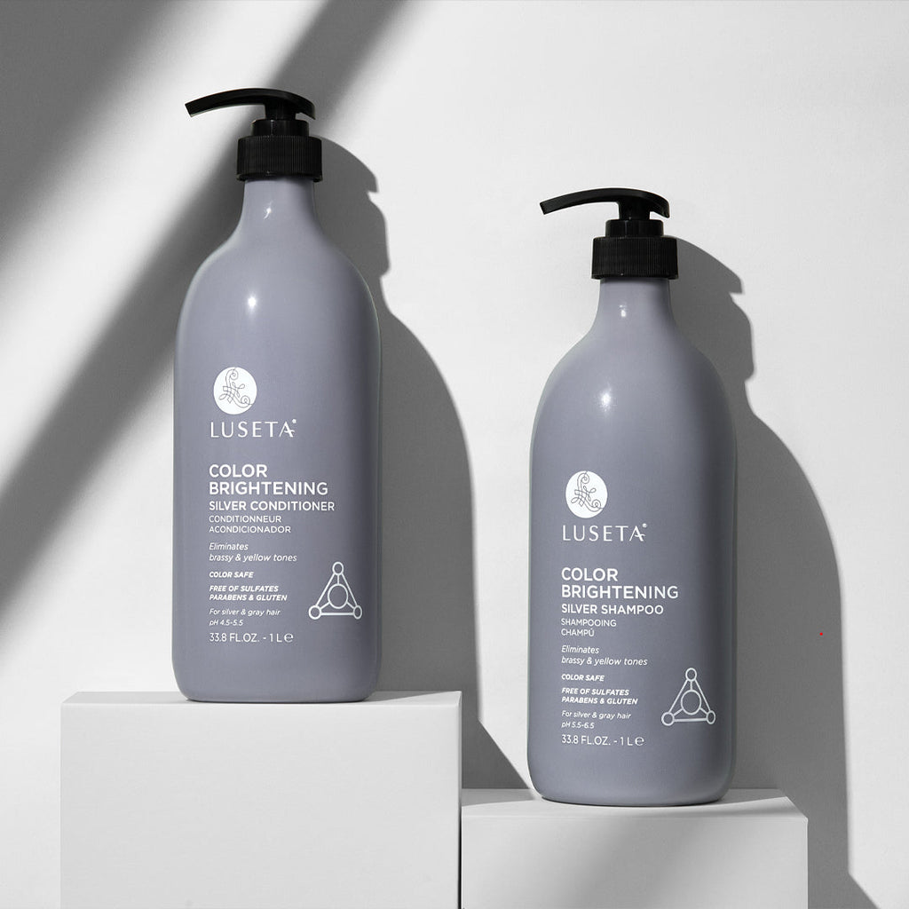 Color Brightening Silver Bundle Haircare Set Luseta Beauty 2 x 33.8oz 